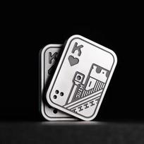 Fidget Slider Poker A K Metal Push Card EDC Fidget Spinners Antistress Papa Decompression Hand Spinner Stress Relief Playthings