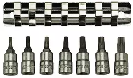 Galvutės antgalių komplektas Teng Tools TX10-TX40 1/4", 7 dalių