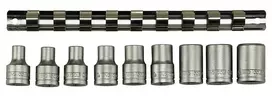 Lizdų komplektas Teng Tools E-Torx 1/2" E10-E24, 9 dalių