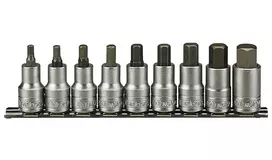 Galvutinių antgalių komplektas Teng Tools HEX 5-17 mm 1/2", 9 dalių
