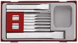 Kaltai ir smaigai rinkinys Teng Tools TTPC09, 9 dalių