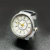 Finger Watches Round Golden Silvery Quartz Men's and Women's Simple Watches Ring Jewelry resizable