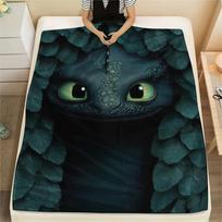 How to Train Your Dragon Toothless Blanket, HTTYD Fan Soft Throw, Perfect Gift.chl 75x90cm