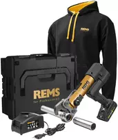 REMS vamzdžių presas Akku-Press E 22V ACC Gold 2026
