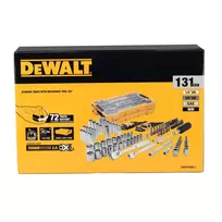 DeWalt rankinio įrankių komplektas 1/2" ir 3/8" 131 dalių