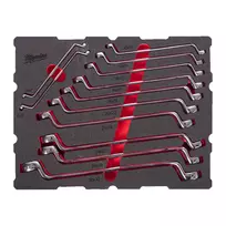 Milwaukee kilpinių raktų komplektas PACKOUT™ su stalčiais įrankių dėžėse 6-32 mm 12 dalių