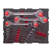 Milwaukee plokštinių raktų rinkinys PACKOUT™ su stalčiais įrankių dėžėse 6-34 mm 14 dalių