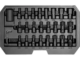 YATO smūginių antgalių komplektas HEX/TX/SPLINE 1/2", 25 dalių