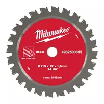 Milwaukee pjūklo diskas 115 x 12 x 1,6 mm, 24 dantys, M18 FPCS akumuliatoriniam vamzdžių pjaustytuvui