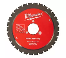 Milwaukee pjūklo diskas CSB P M 137 x 28 x 1,6 mm, 30 dantų, M18 FRBCO32 akumuliatoriniam armatūros pjovikliui