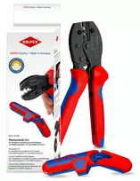 Knipex presavimo replės PreciForce® 4 - 6 mm², MC4/MC4 EVO 2 + kabelio nuėmiklis ErgoStrip® PV 0,2 - 4 mm²