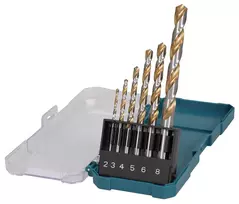 Makita metalo grąžtų rinkinys HSS-G 2-8 mm, 6 dalių
