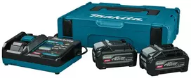 Makita XGT rinkinys 40 V 2 x BL4040F + DC40RA įkroviklis + MakPac