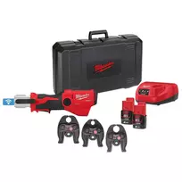 Milwaukee vamzdžių presas M12 ONEHPT-202C + Geberit Mapress presavimo žnyplės 15/22/28 mm