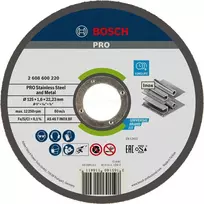 Bosch pjovimo diskas plienui ir nerūdijančiam plienui 125 x 1,6 x 22,23 mm 100 vnt.