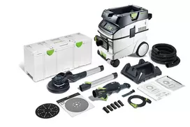 Festool teleskopinis šlifuoklis PLANEX LHS 2 225 EQI ir dulkių siurblys CTM 36-Set
