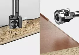 Festool krašto apdailos freza su pasukamais peiliukais S8 HW D19 12x12 KL OFK