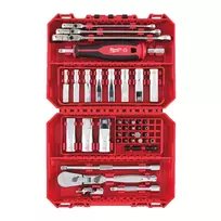 Milwaukee galvučių ir antgalių komplektas 1/4" 42 dalių PACKOUT™ dėžėje