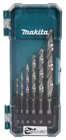 Makita metalo grąžtų komplektas HSS-GS 2-8 mm 6 dalių
