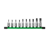 Milwaukee galvu antgalių komplektas TX20-TX60 3/8" 10 dalių