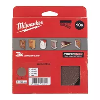 Šlifavimo tinklelių rinkinys Milwaukee 150 mm, 10 dalių