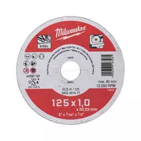 Pjovimo diskas Milwaukee plienui 125 x 1 x 22,23 mm - 10 vnt.