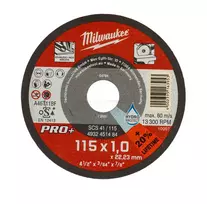 Pjovimo diskas Milwaukee PRO+ nerūdijančiam plienui 115 x 1 x 22,23 mm - 10 vnt.