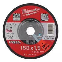 Pjovimo diskas Milwaukee PRO+ nerūdijančiam plienui 150 x 1,5 x 22,23 mm