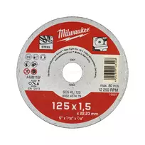 Pjovimo diskas Milwaukee 125 x 22,23 x 1,5 mm