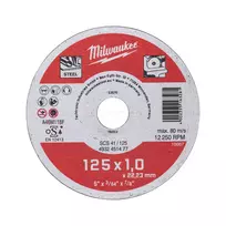 Pjovimo diskas Milwaukee 125 x 22,23 x 1 mm