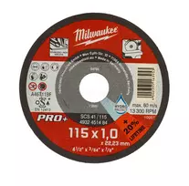 Pjovimo diskas Milwaukee PRO+ INOX 115 x 22,23 x 1 mm