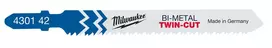 Dėlionės pjūklų pjūklas Milwaukee T 123 XF, 91 x 2,5/1,8 mm, universalus - 5 vnt.