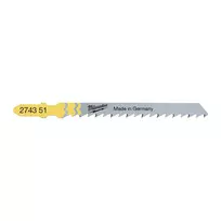 Dėlionės pjūklo pjūklelis Milwaukee T 101 D, 75 x 4 mm, medienai - 25 vnt.