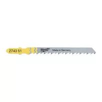 Dėlionės pjūklo pjūklelis Milwaukee T 101 D, 75 x 4 mm, medienai - 5 vnt