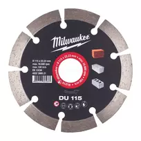 Deimantinis pjovimo diskas Milwaukee DU 115 x 22,23 mm