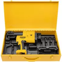 REMS vamzdžių presas Akku-Press 22V Connected Basic-Pack iš plieno lakšto dėkle, be akumuliatoriaus ir įkroviklio