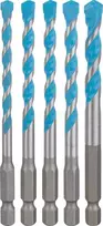 Universalūs grąžtų rinkinys Bosch EXPERT HEX-9 MultiConstruction 5,5/6/6/7/8, 5 dalių