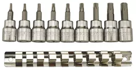 Antgalių rinkinys Teng Tools TX10-TX50 3/8", 9 dalių