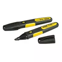 Stanley marker FATMAX, juodas, plokščias antgalis 2 vnt.
