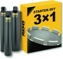 Deimantinių karūnų grąžtų komplektas REMS UDKB Set 62-82-132