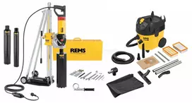 REMS deimantinis grąžtas Picus SR UDKB Set 62 -82-132 Titan + dulkių siurblys Pull M