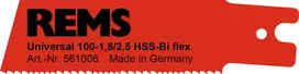 REMS universalaus pjūklo ašmenys Universal 100-1,8/2,5, Bi-Metal Flex 5 vnt.