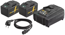 REMS akumuliatorius 22 V 2 x 9,0 Ah + 290 W įkroviklis