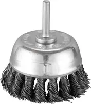 Puodelio šepetys Makita 75 mm, pintas 0,5 mm plieninė viela, 6 mm kotu
