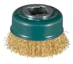 „Makita“ plieniniai šepečiai mašinoms 75 mm, banguotas 0,3 mm žalvario viela, X-LOCK