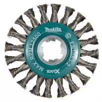 Makita diskinis šepetys 115 mm, pintas 0,5 mm plieninė viela, X-LOCK