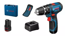 Bosch akumuliatorinis smūginis gręžtuvas GSB 12V-15 + plastikinis dėklas + antgalių rinkinys