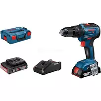 Bosch akumuliatorinis smūginis gręžtuvas GSB 18V-55 + L-Boxx 2 x 2,0 Ah