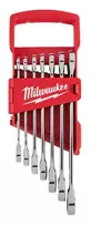 Kilpinis žiedinis rakto rinkinys Milwaukee MAX BITE 3/8-3/4", 7 dalių
