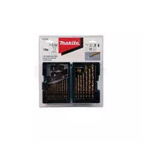 Makita metalo grąžtų komplektas HSS-TIN 19 dalių